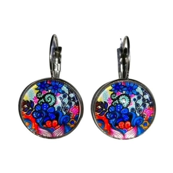 Handcrafted Floral Earrings - Picture 1 of 4